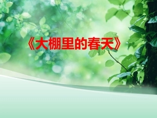 大棚里的春天