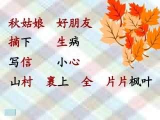 秋姑娘的信第二课时蒋晓