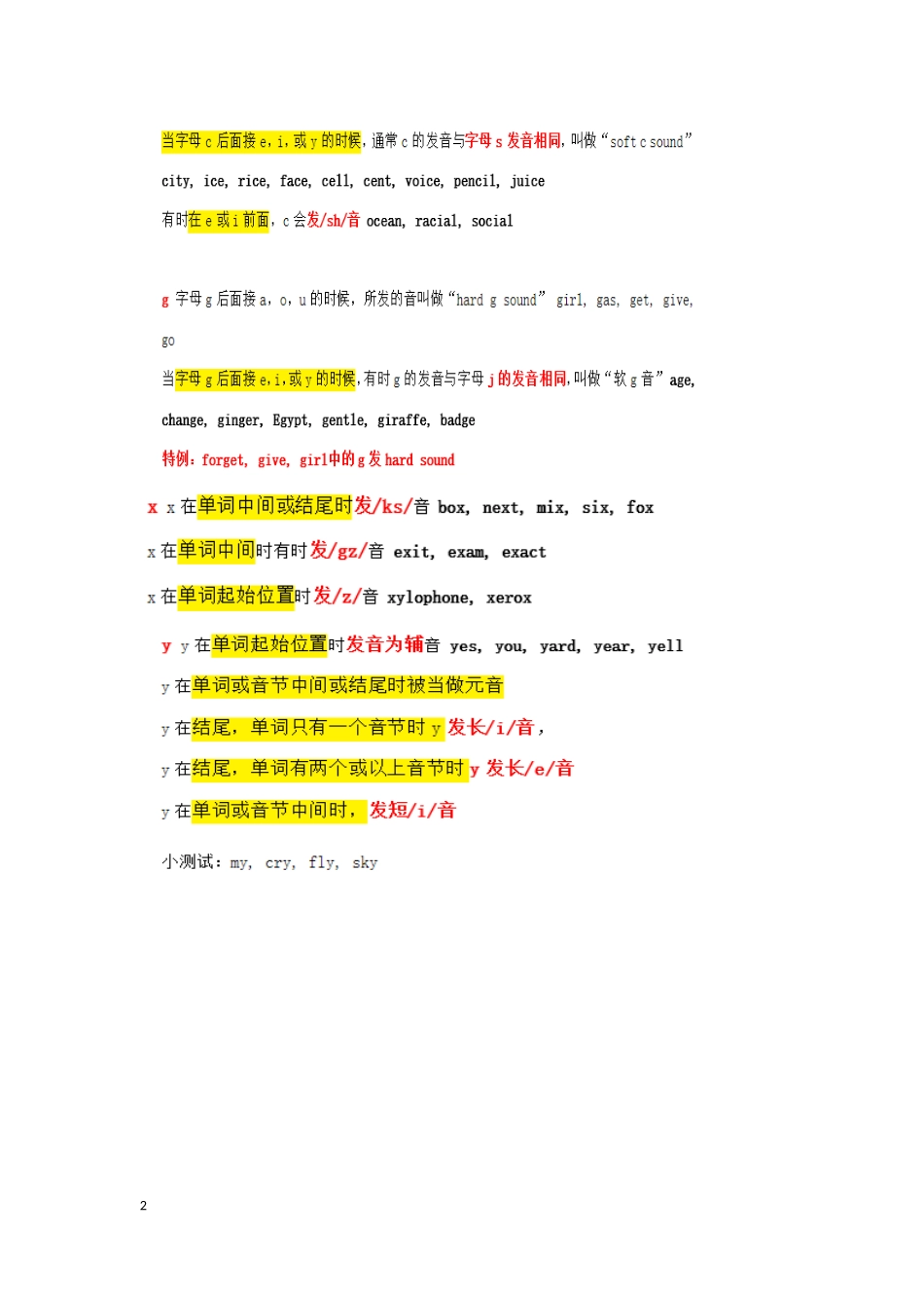 自然拼读法规则及材料_第2页