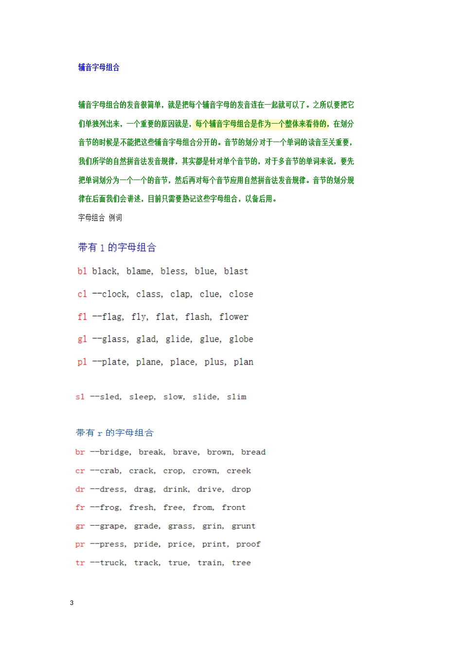 自然拼读法规则及材料_第3页