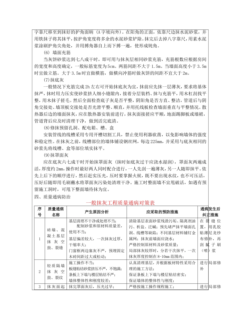 东风佳园内墙抹灰技术交底_第3页