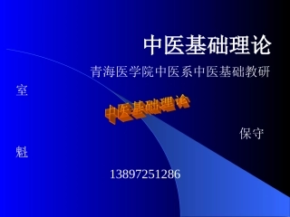 中医基础理论ppt
