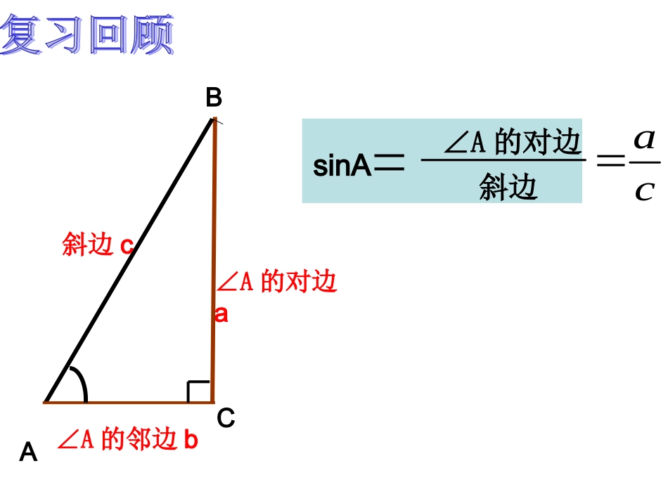三角函数--余弦与正切_第1页