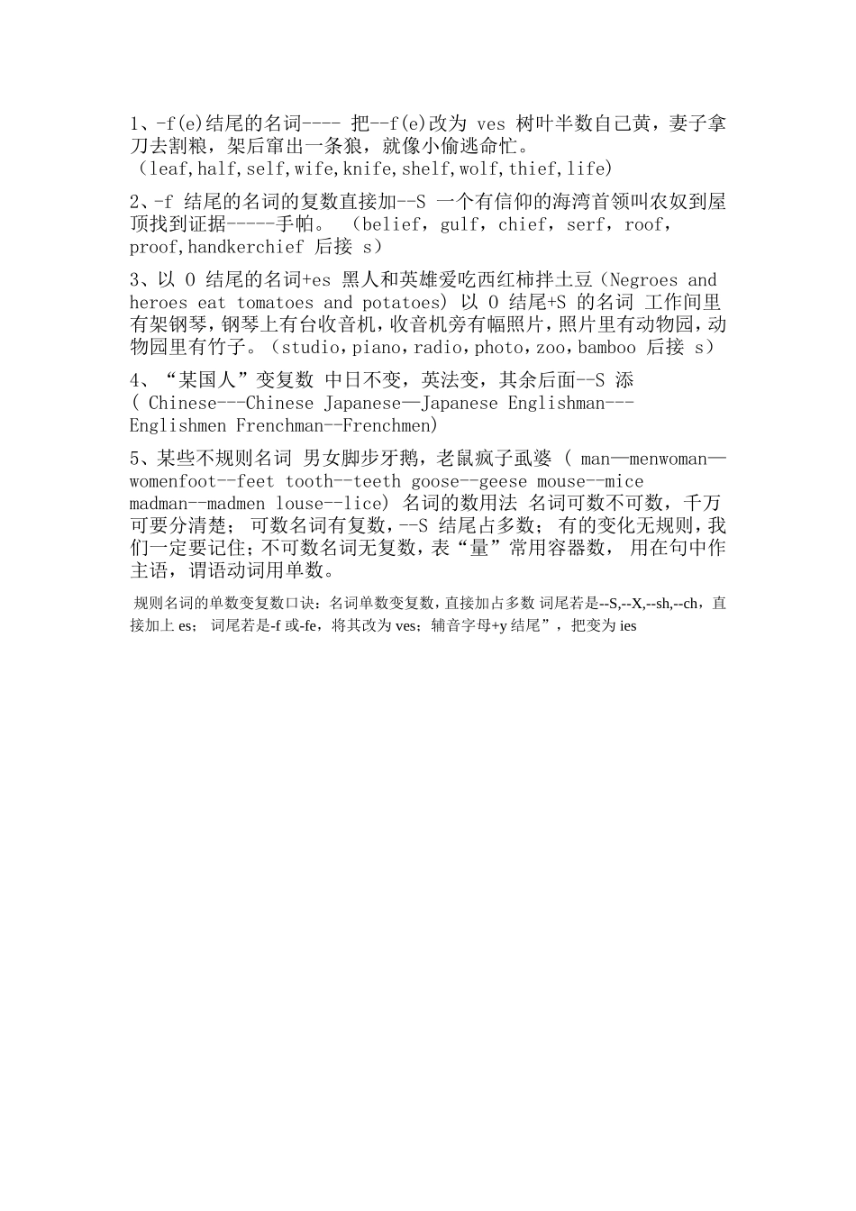 名称变复数口诀_第1页