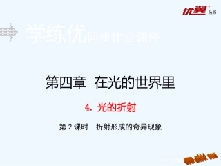 含2015年中考题第四章-在光的世界里4.光的折射(第2课时)