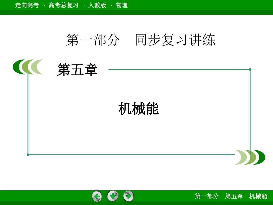 【走向高考】2016届高三物理人教版一轮复习课件：第5章第1讲功　功率_第2页