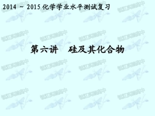 第6讲硅及其化合物