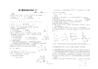 初三数学双休日作业（6）