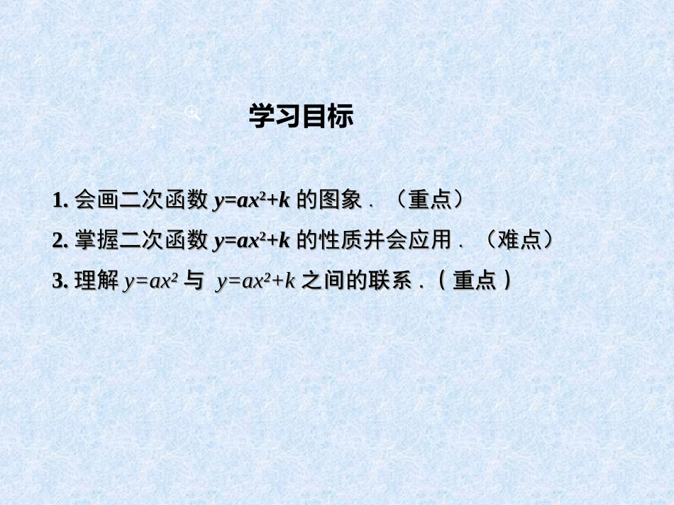 26.2.2-第1课时---二次函数y=ax2+k的图象与性质_第2页