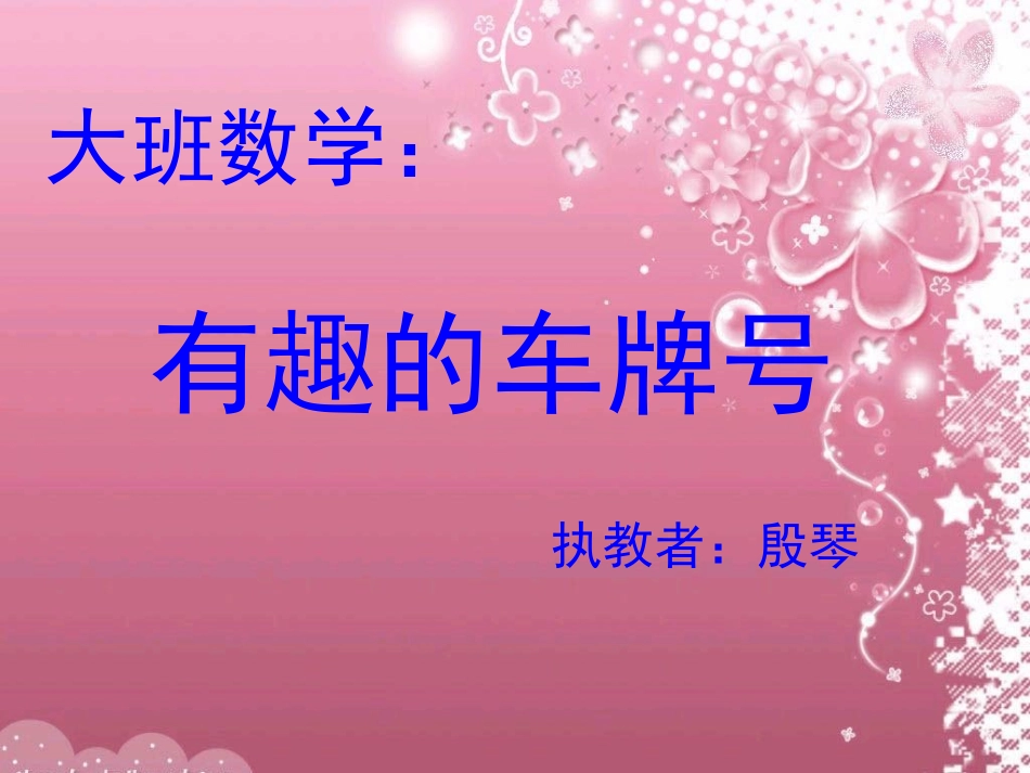 数学活动：有趣的车牌号_第1页