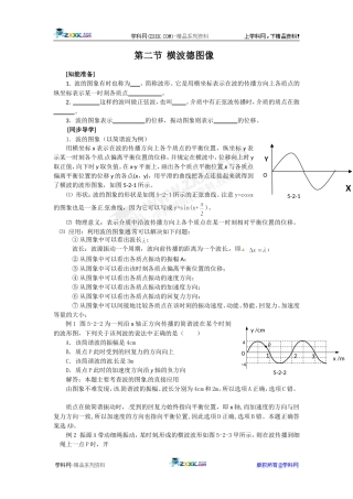 物理：2.2《横波德图像》教案(教科版选修3-4)