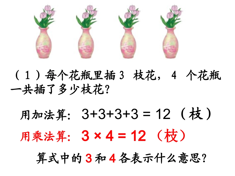 人教2011版小学数学四年级乘除法的意义和各部分件的关系_第2页