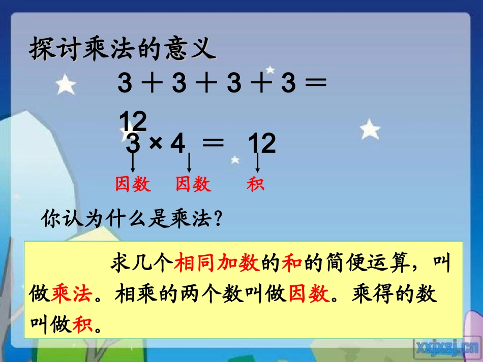 人教2011版小学数学四年级乘除法的意义和各部分件的关系_第3页