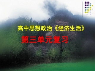 经济第三单元复习