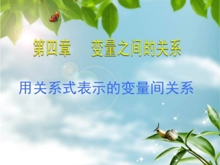 七年级数学下册_42_用关系式表示的变量间关系课件