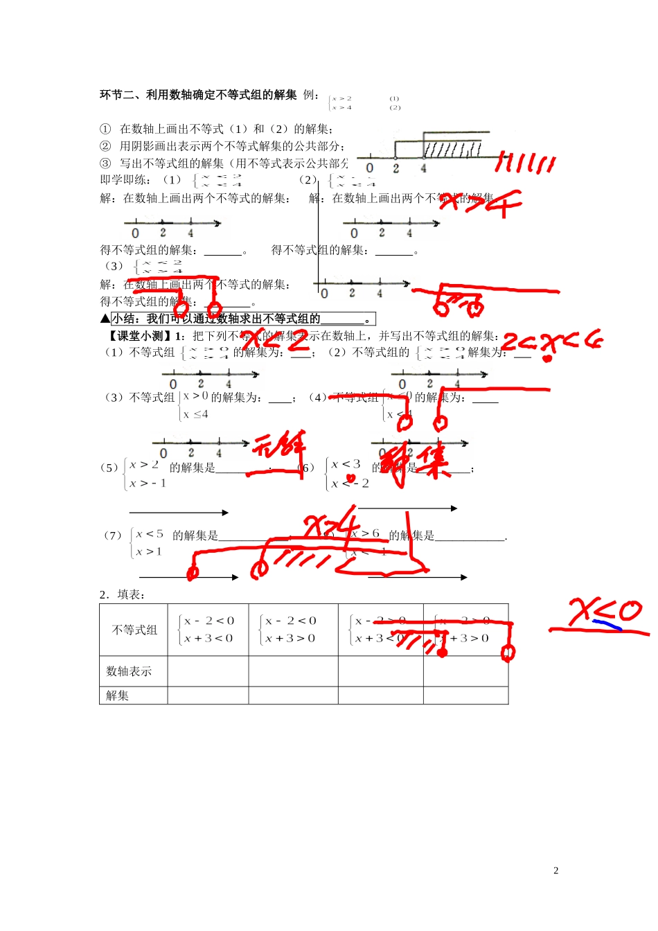 第4课一元一次不等式组及其解集_第2页