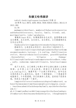 朱棣文哈弗演讲
