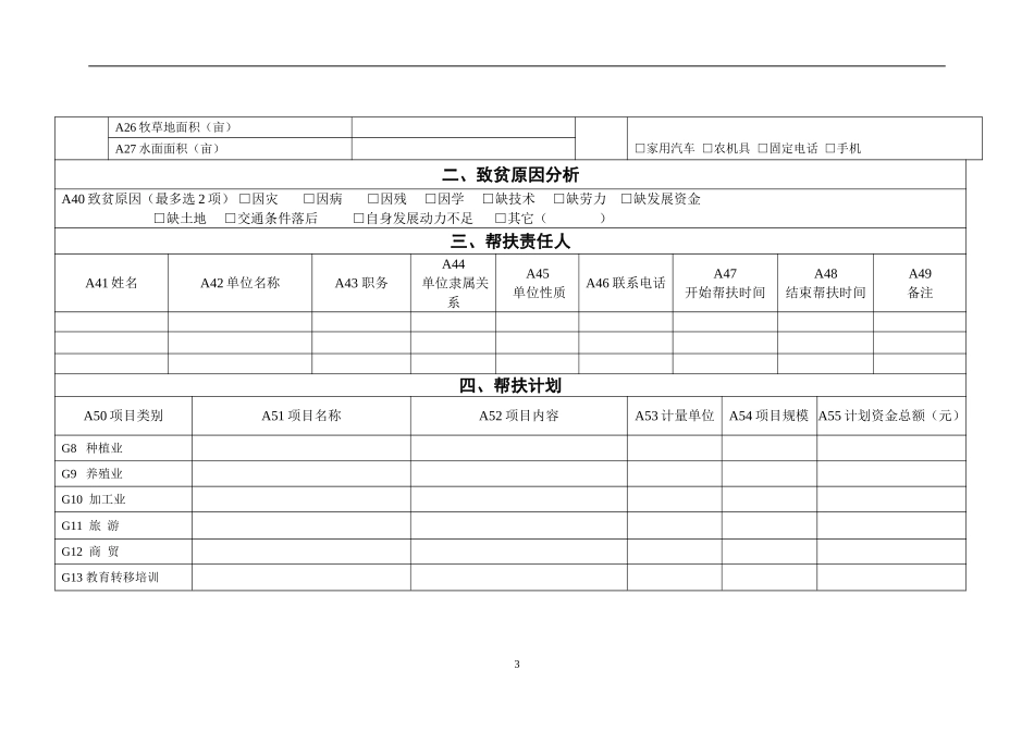 精准扶贫贫困户登记表_第3页
