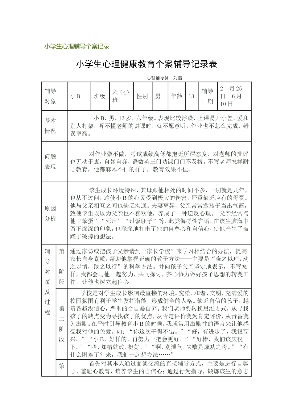 小学生心理辅导个案记录_第1页