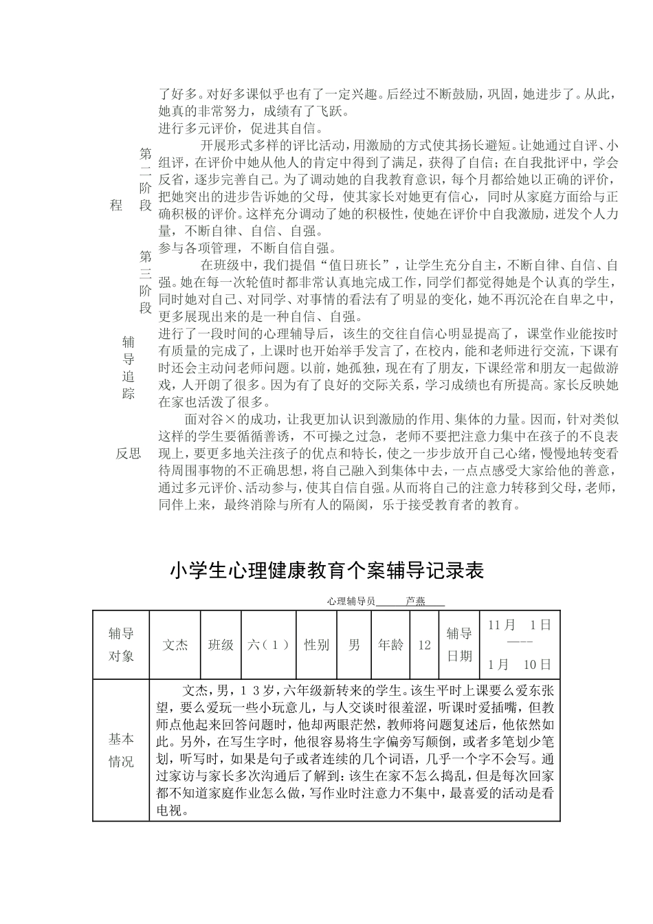小学生心理辅导个案记录_第3页