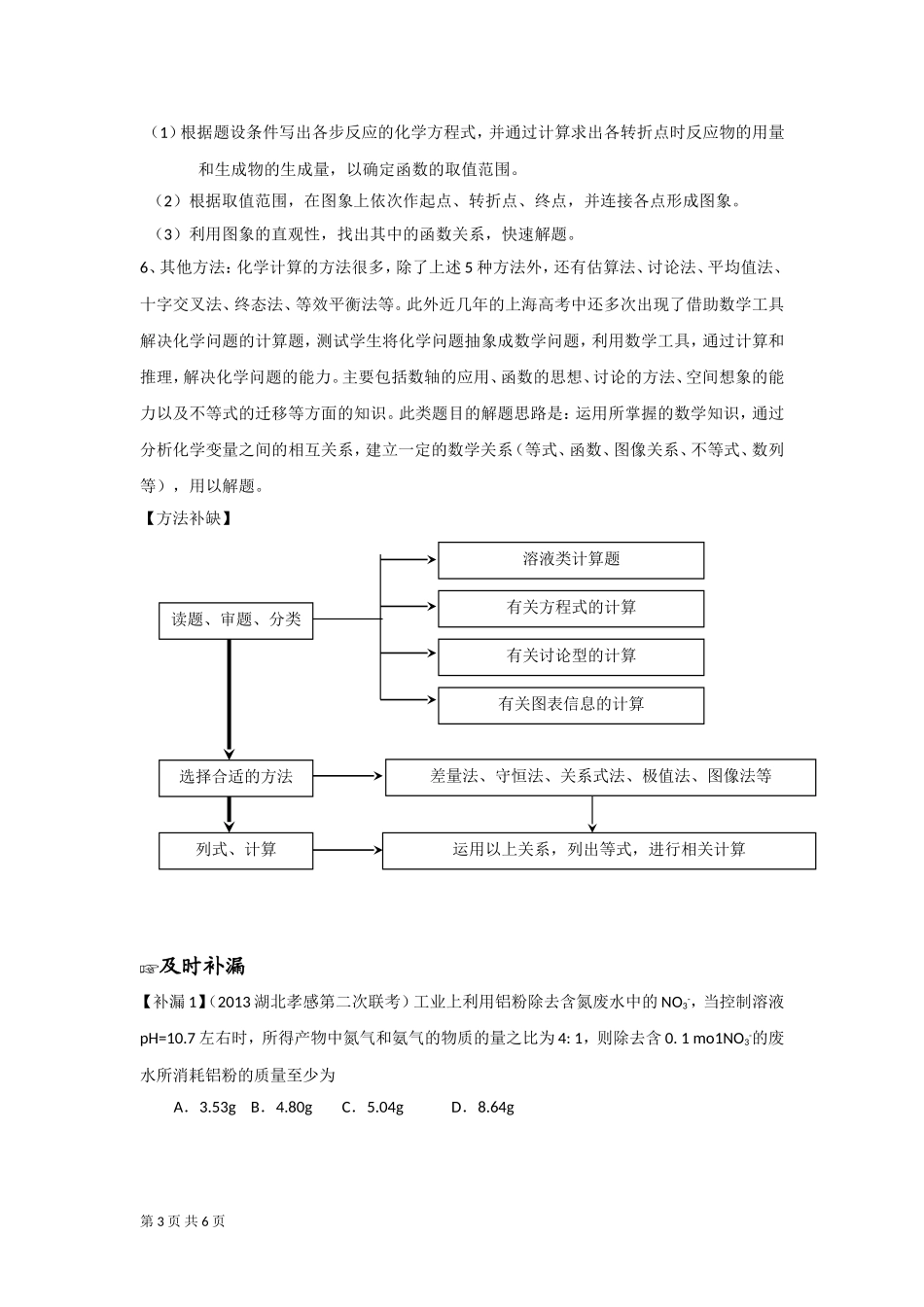 备战2014-高考化学一轮复习分类错题本（教师版）化学计算（含解析）_第3页