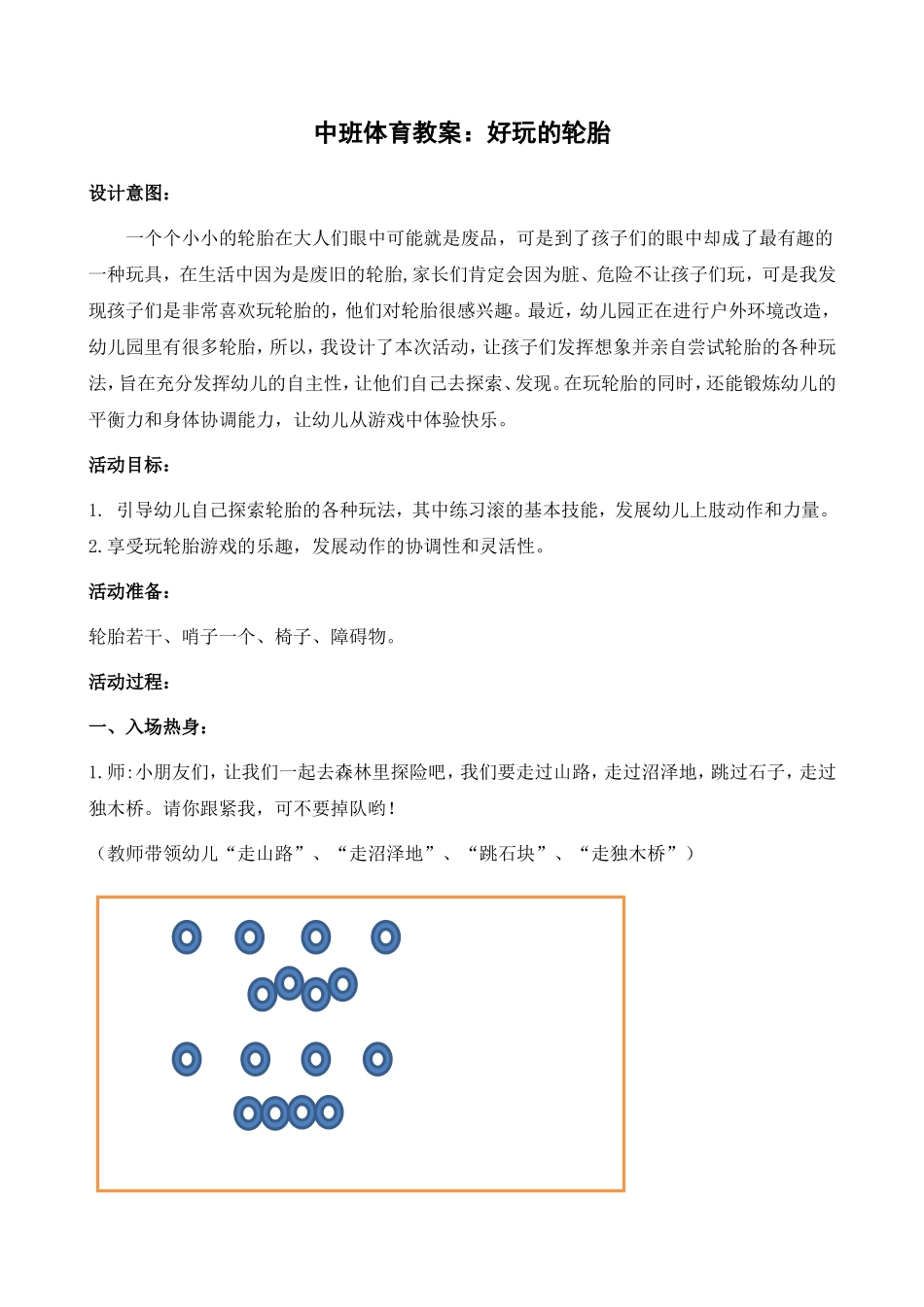 中班体育《好玩的轮胎》_第1页