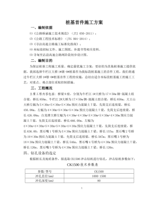 桩基首件施工方案