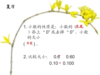 小学数学2011版本小学四年级小数的性质运用