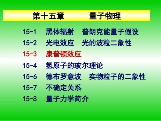物理量子物理课件-15-3康普顿效应