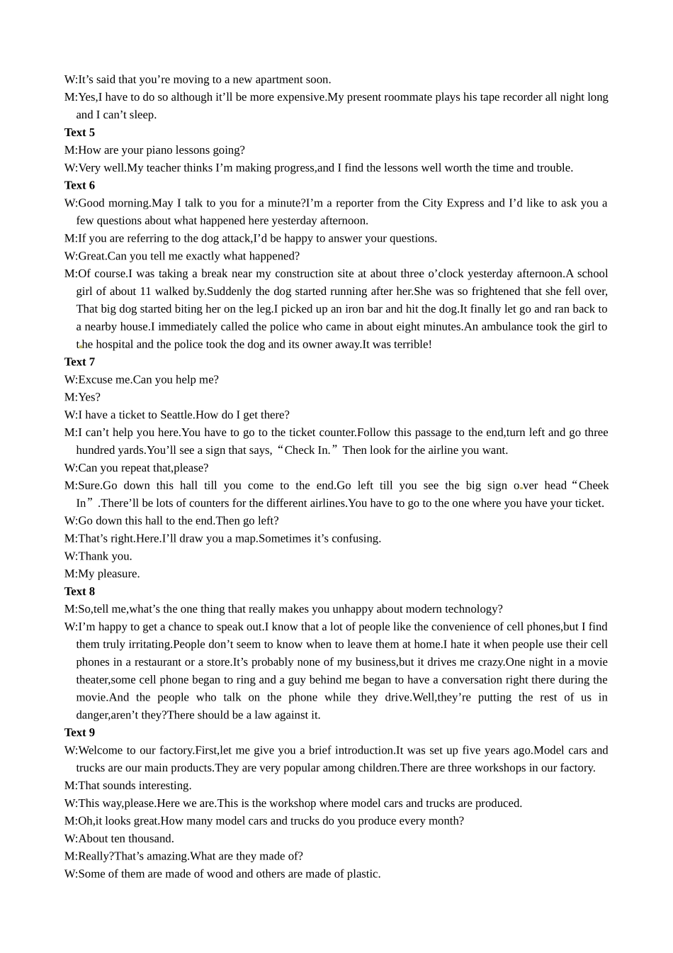 2014年高考英语听力模拟训练155_第3页