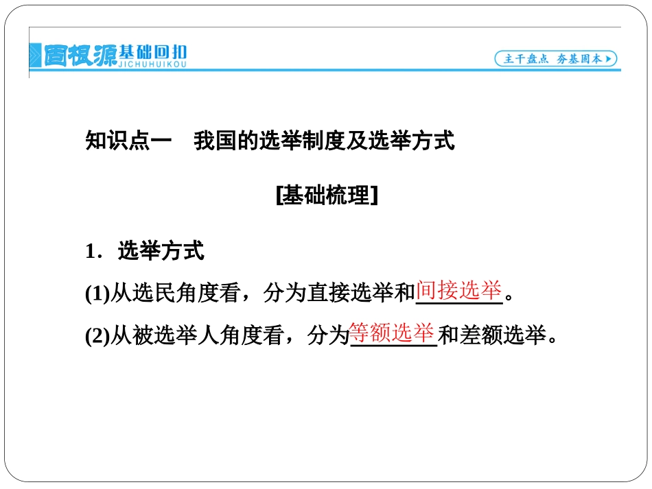 2016届高考政治第一轮复习课件第十三课我国公民的政治参与_第3页