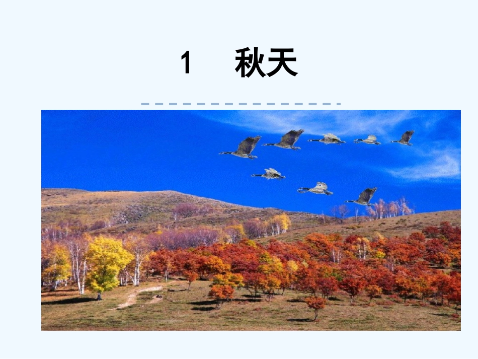 (部编)人教2011课标版一年级上册秋天.-秋天_第1页