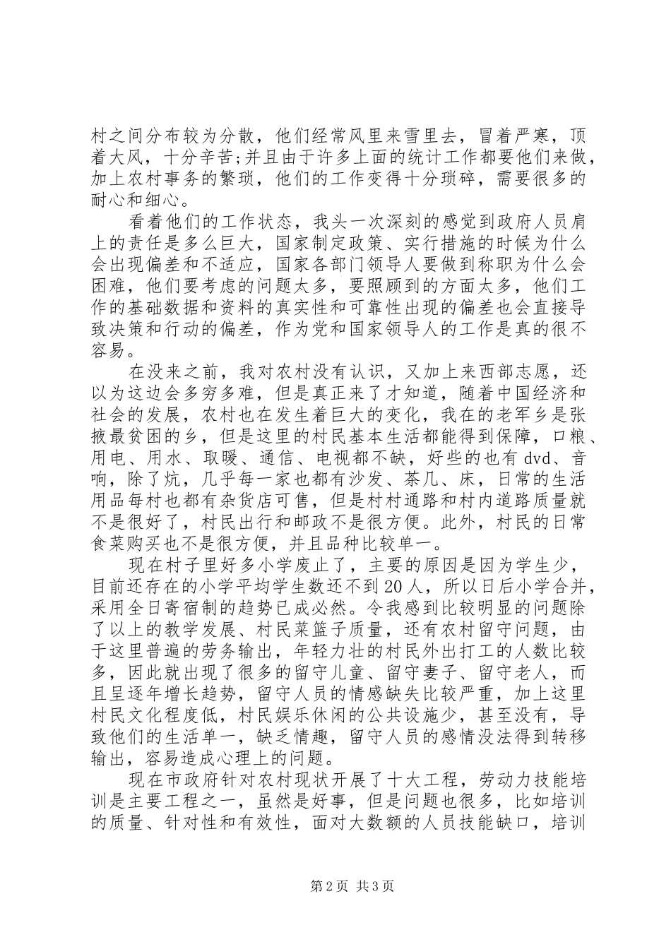 XX年西部计划志愿者年度工作总结_第2页