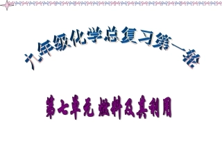 九年级化学第七单元燃料及其利用复习课件