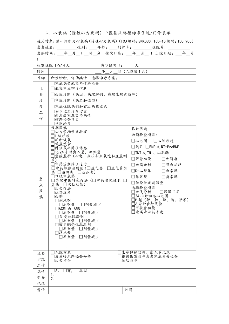 心衰病(慢性心力衰竭-心功能II级)中医临床路径(年版)_第3页