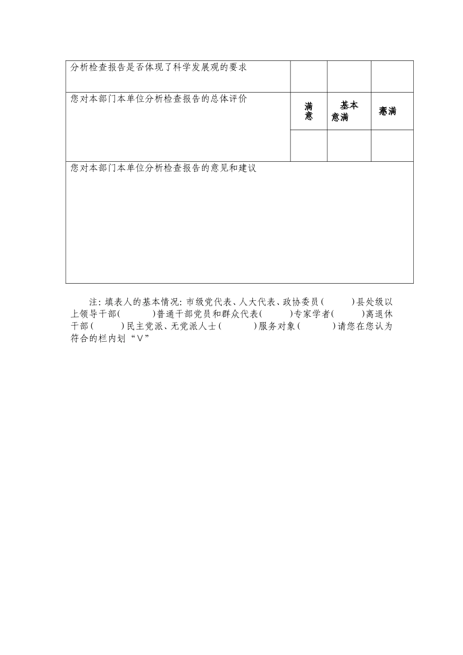 包头市领导班子分析检查报告组织评议问卷_第2页