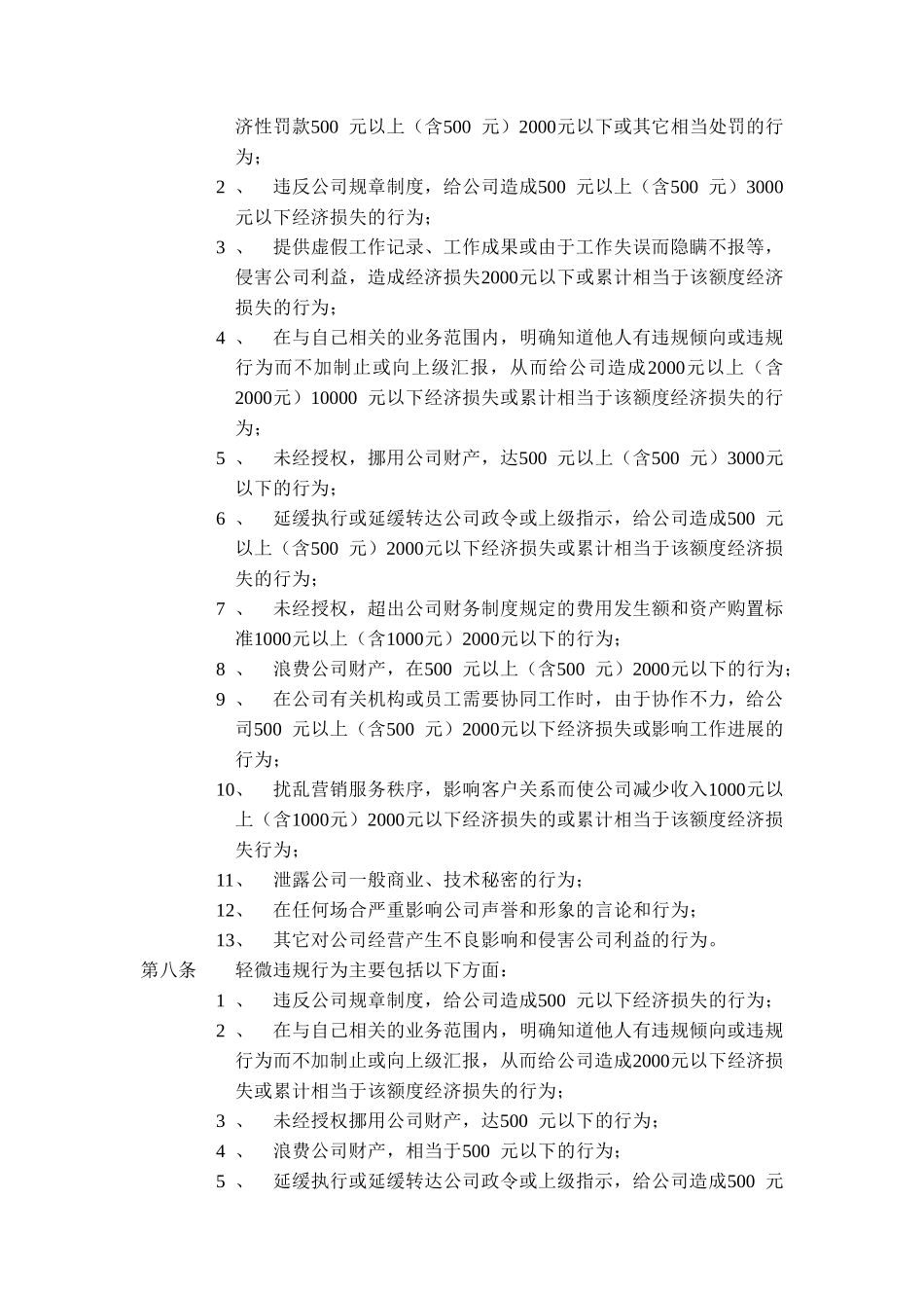 公司违规处理办法_第3页