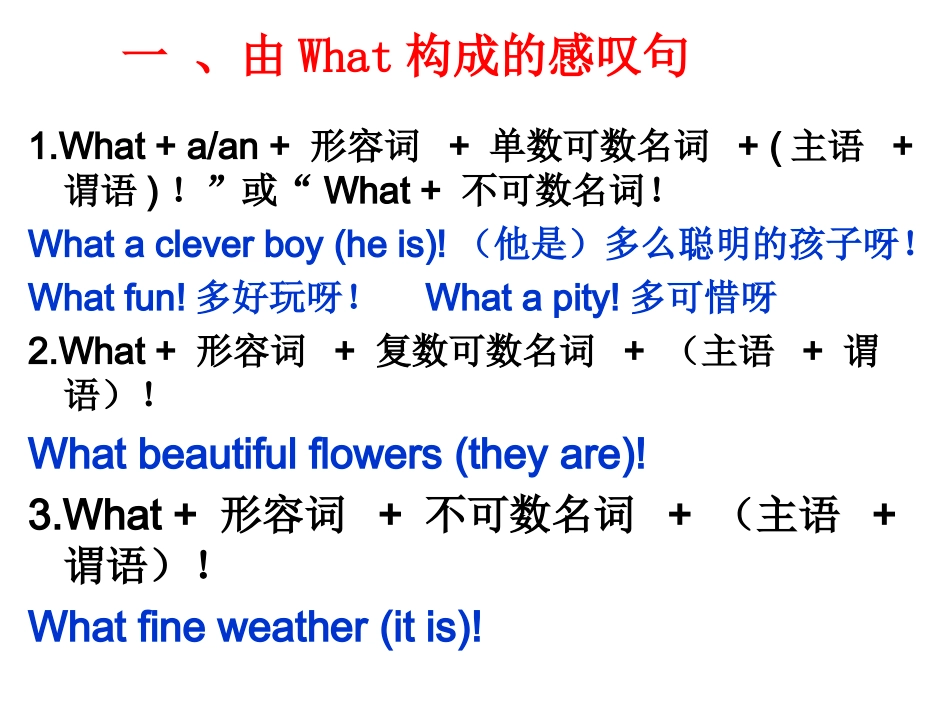 中考英语感叹句复习课件_第3页