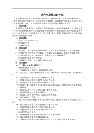 助产士层级培训计划