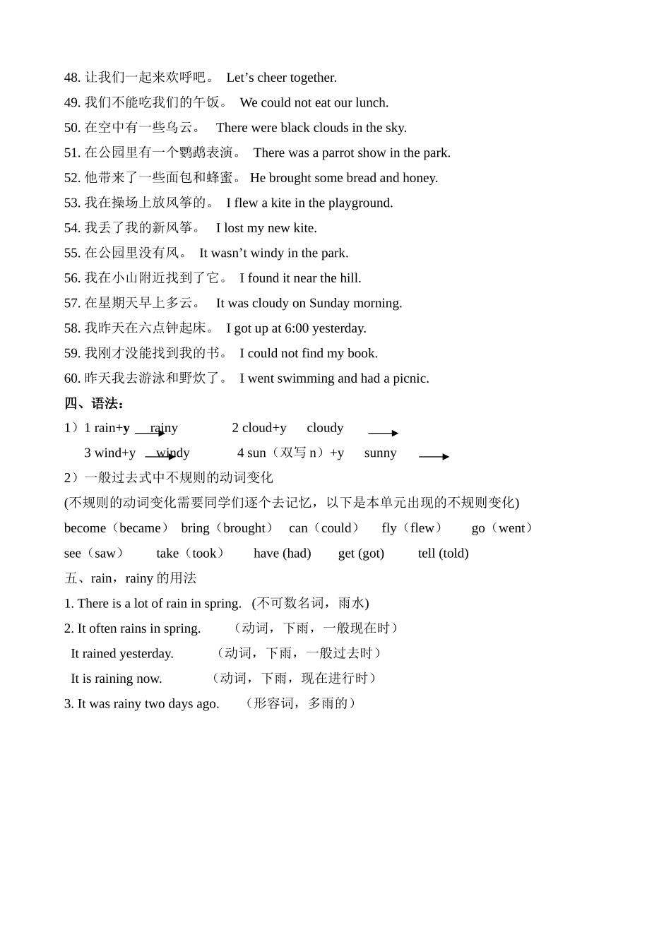 六上Unit2知识点整理_第2页