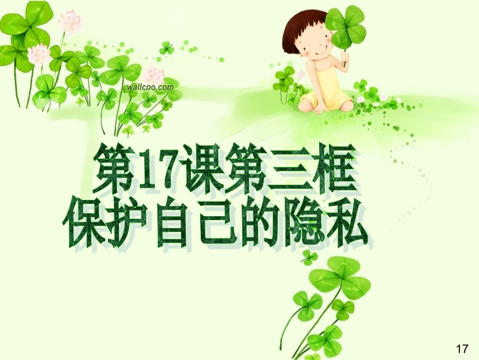 第17课第三框保护自己的隐私权（王）_第3页