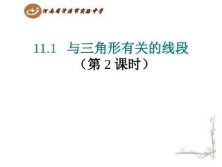 与三角形有关的线段(2)