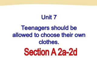 九年级unit7SectionA第二课时