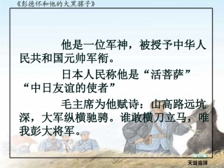 22彭德怀和他的大黑骡子-第一课时