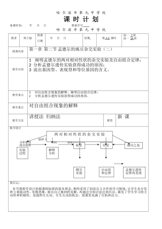 孟德尔的豌豆杂交实验（二）