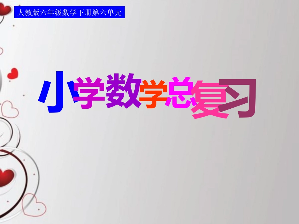 人教版六年级数学下册第六单元第一课时-数和代数_第1页