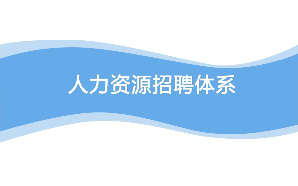 人力资源招聘体系(精品PPT)_第1页