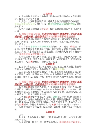 责任制护士职责