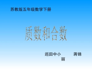 5.质数和合数