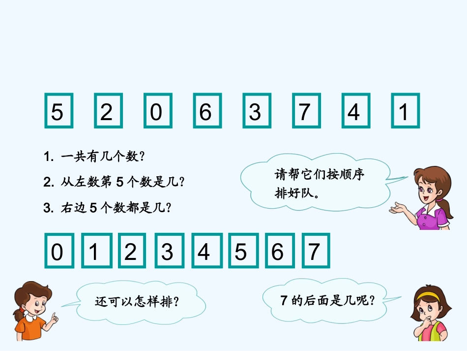 小学数学人教2011课标版一年级《8、9的认识》课件_第2页